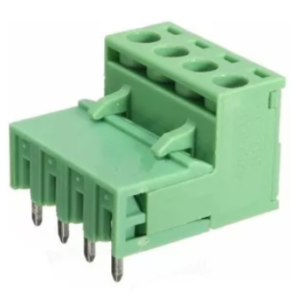 Conector Bornera 4 Pines 90 grados, Desmontable Enchufable 5.08mm