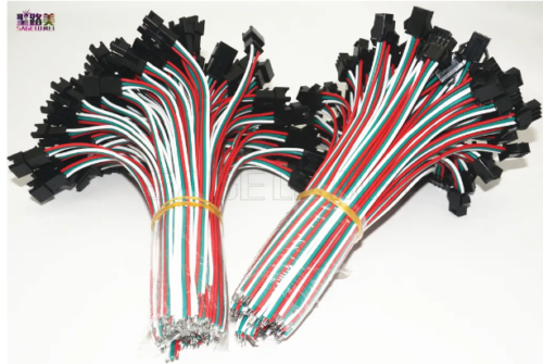 Conector led macho/hembra JST SM 3 pines, (Par) cable para tira de luces led, controlador de lámpara