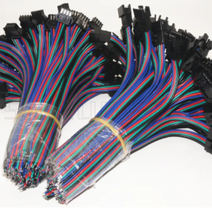 Conector led macho/hembra JST SM 4 pines, (Par) cable para tira de luces led RGB, controlador de lámpara