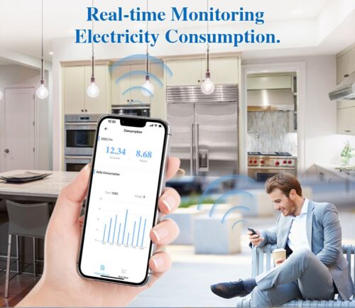 Disyuntor inteligente con WiFi, interruptor de relé con temporizador de riel Din, 63A, 1P, aplicación Ewelink para Smart Home, Alexa y Google Home - Image 2