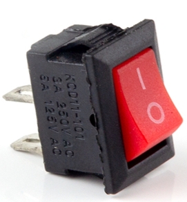 Interruptor de botón pulsador de encendido/apagado, 10x15mm, 2 pines, 3A, 250V, KCD11, 10MM x 15MM -Rojo-