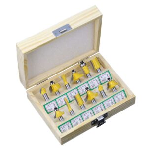 Juego de Fresas Para Madera 8mm 12 Piezas Ruteadora