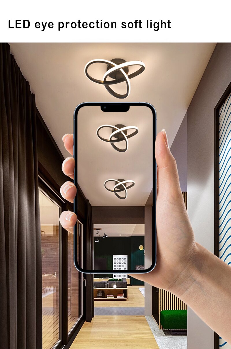 Lámpara LED de trébol estilo moderno. Luz regulable. Decorativa para hogar. - Image 2