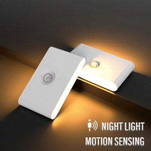 Luz nocturna LED con sensor de presencia, sistema de iluminación de pared con carga USB para dormitorio, pasillo, armario.