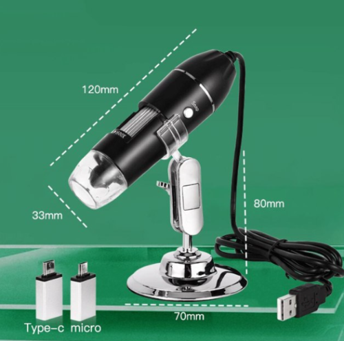 Microscopio Digital con cámara 3 en 1, dispositivo electrónico portátil con USB tipo C para soldar, lupa LED para reparación de teléfonos móviles, 1600X - Image 3