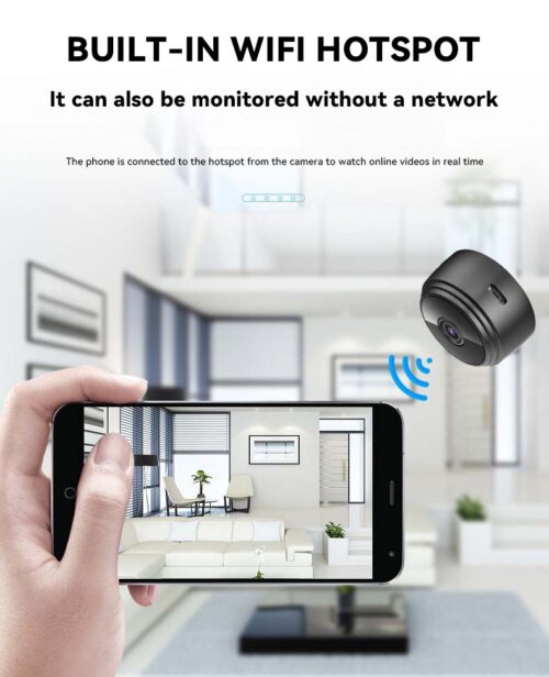 Minicámara A9 WiFi HD 1080p, grabadora de vídeo inalámbrica, grabadora de voz, monitoreo de seguridad, hogar inteligente para bebés y mascotas - Image 4