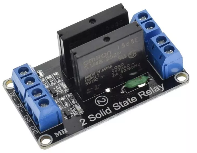 Módulo Relevo de estado sólido SSR de 2 Ch Arduino