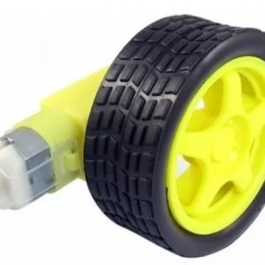 Motor con reductor amarillo y llanta 3 - 6V