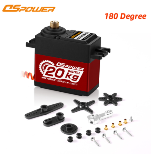 DSpower-Servo Digital de alto torque sin escobillas para coche, Robot, barco, helicóptero, servo resistente al agua, 20 kg
