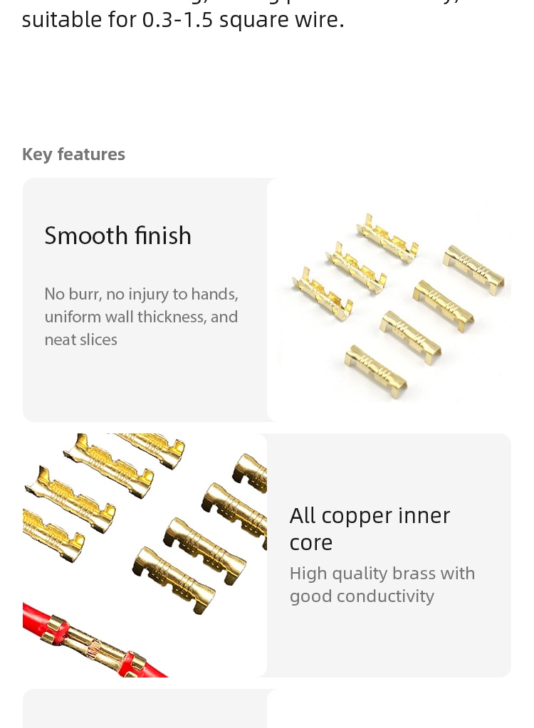 Terminal de crimpado para union de cables U, lengüeta de 100 a 1,5 mm2, Conector de bloque de terminales doble. Paquete de 200 unidades - Image 5