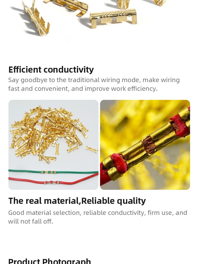 Terminal de crimpado para union de cables U, lengüeta de 100 a 1,5 mm2, Conector de bloque de terminales doble. Paquete de 200 unidades - Image 4