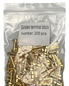 Terminal de crimpado para union de cables U, lengüeta de 100 a 1,5 mm2, Conector de bloque de terminales doble. Paquete de 200 unidades