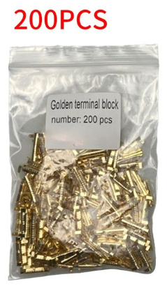 Terminal de crimpado para union de cables U, lengüeta de 100 a 1,5 mm2, Conector de bloque de terminales doble. Paquete de 200 unidades