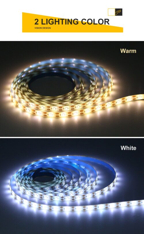 Cinta de luces LED de 5m con Sensor de encendido y apagado, luz de fondo con USB, CC de 5V, barrido manual, TV, cocina, debajo del gabinete - Image 4