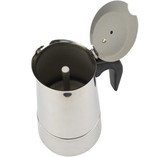 Cafetera Moka de 9 tazas en acero inoxidable, diseño moderno - Image 3
