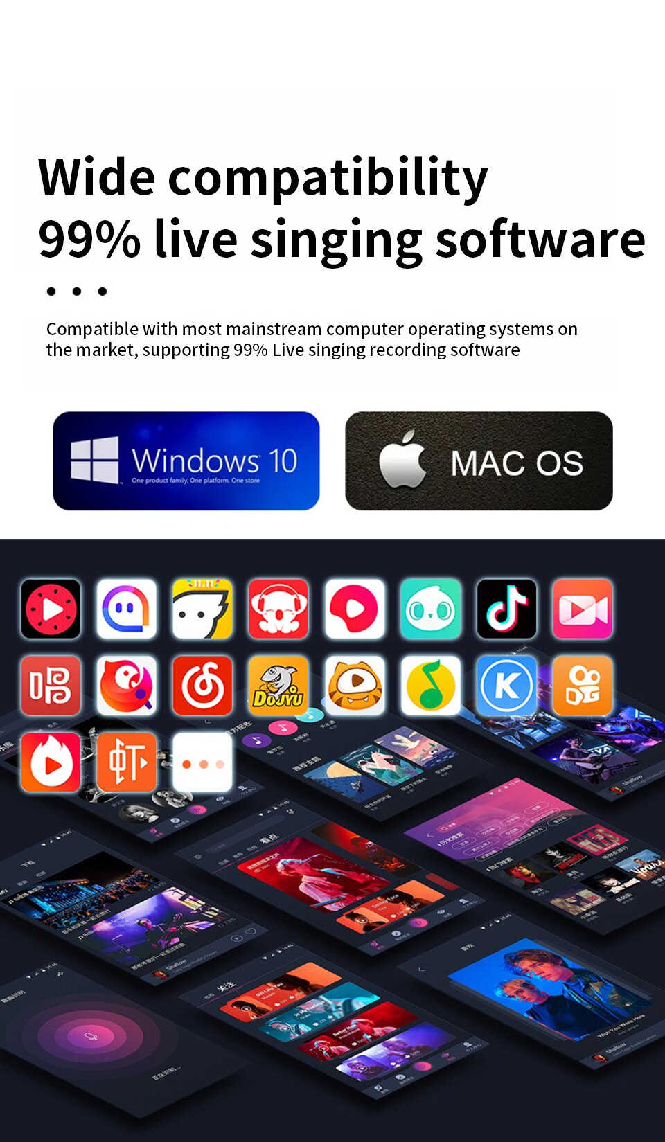 Micrófono de condensador profesional para estudio, dispositivo USB para grabación de PC, ordenador, Streaming, juegos, Karaoke, cantar, A6V, A8 - Image 6