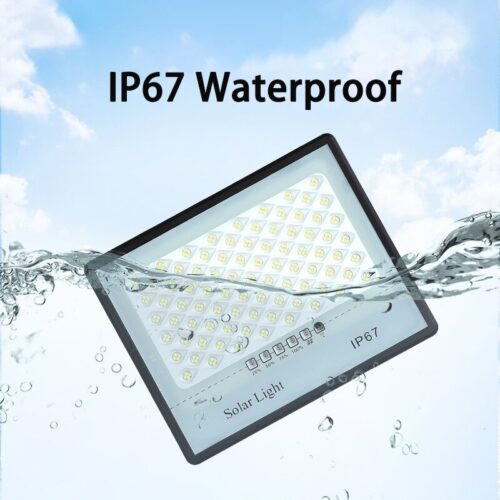 Reflector lámpara solar impermeable de 300 W para exteriores de 200 LEDS. Reflector de luz solar con sensor de movimiento y control remoto de 3 modos.  - Image 5