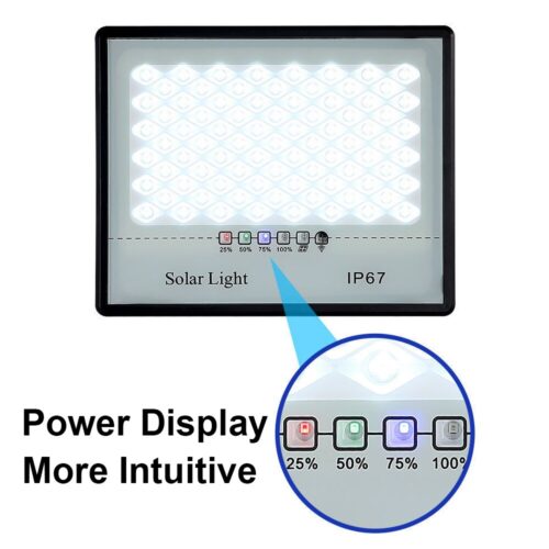 Reflector lámpara solar impermeable de 300 W para exteriores de 200 LEDS. Reflector de luz solar con sensor de movimiento y control remoto de 3 modos.  - Image 6