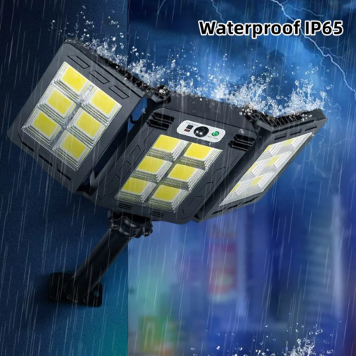Reflector lámpara solar plegable impermeable de para exteriores de 264 LEDS. Reflector de luz solar con sensor de movimiento y control remoto de 3 modos.  - Image 4