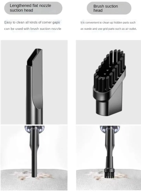 Aspiradora portátil de alta potencia para coche y uso doméstico de carga por puerto USB tipo "C" - Image 3