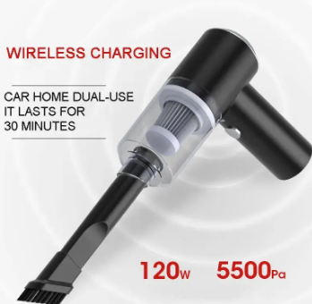 Aspiradora portátil de alta potencia para coche y uso doméstico de carga por puerto USB tipo "C"